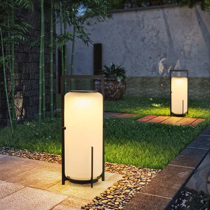 Solar Garden Lamp with Stainless Steel and Glass