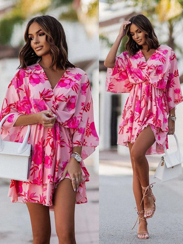 Women's elegant mini dress, a perfect blend of comfort and chic style for your summer wardrobe.