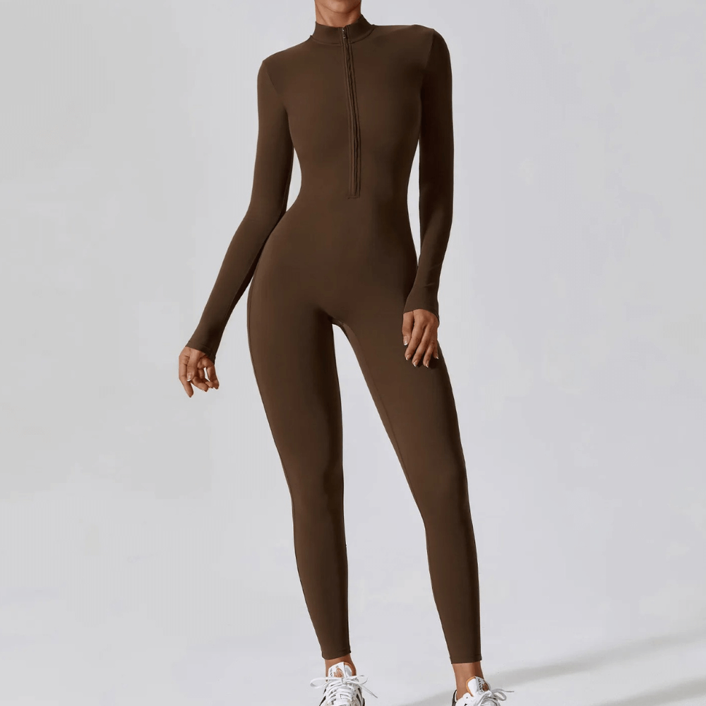 Women's chic jumpsuit, offering effortless style. Comfortable, versatile one-piece outfit for summer or spring apparel.
