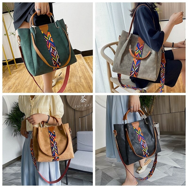 Fashionable women's PU leather handbag, spacious tote for daily use. Stylish and practical work bag.