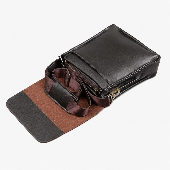 Chic women's vegan leather shoulder bag. Stylish faux leather crossbody handbag for daily elegance.