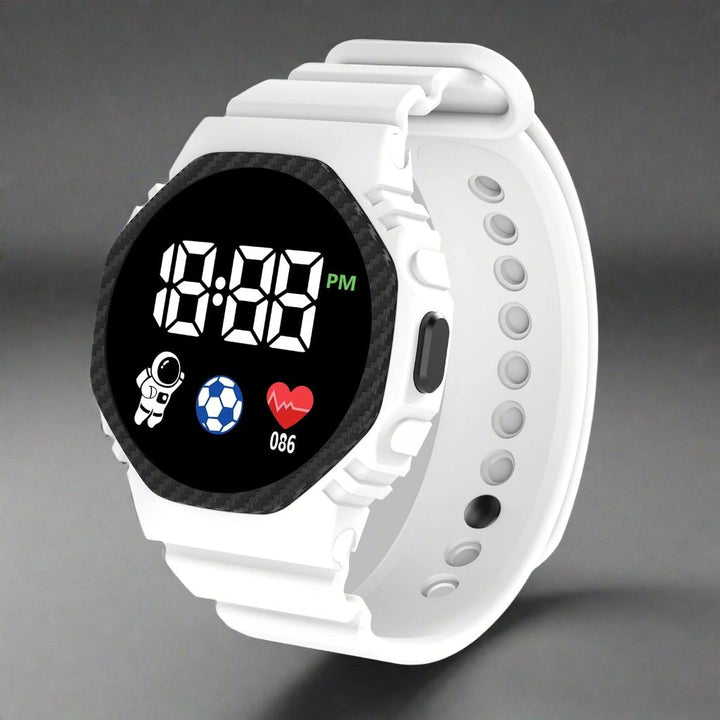 Adventure sports watch for kids. Waterproof, LED display digital watch. A fun way for boys & girls to learn time.