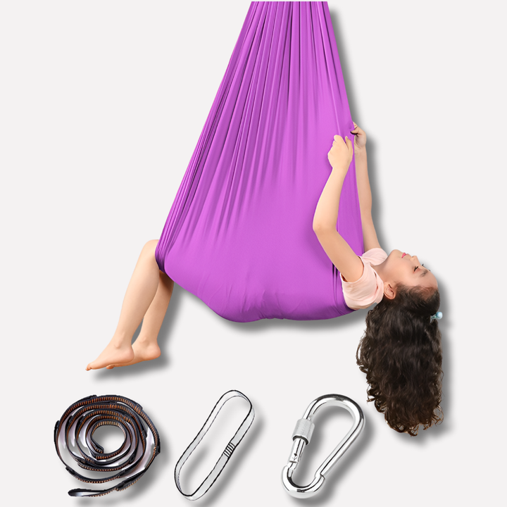 Therapy swing for children, offering calming aid and sensory integration. Ideal for autism & ADHD support.