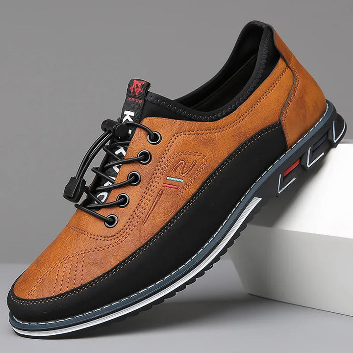 Classic black leather oxford dress shoes for men, perfect for formal occasions, business attire, and elegant events.