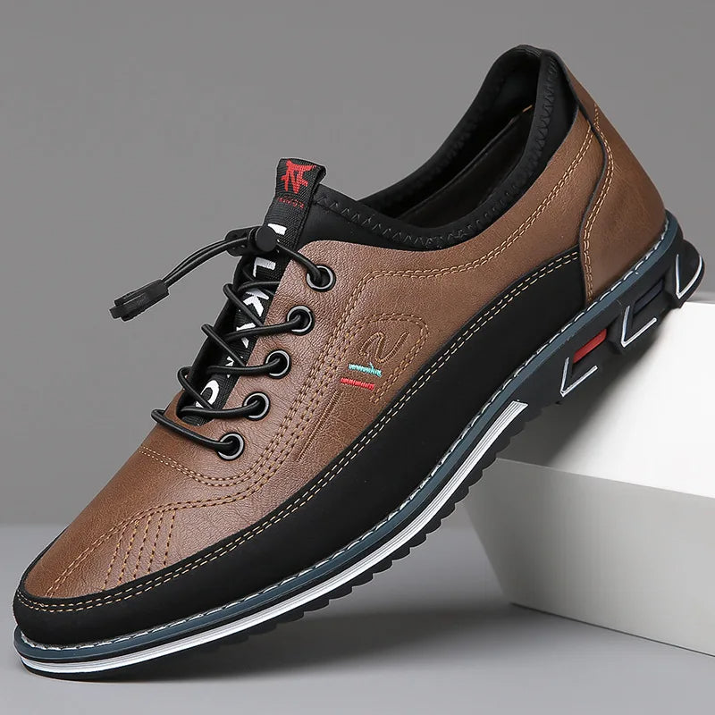 Pair of men's black oxford dress shoes, offering timeless classic style and comfort for any formal or smart casual event.