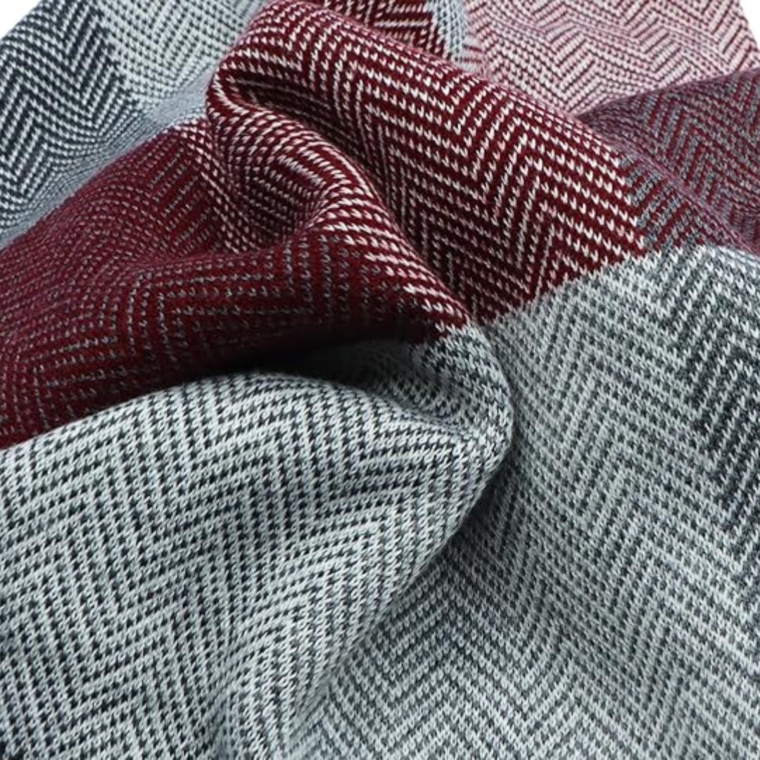Elegant men's cashmere scarf, perfect for winter warmth & a luxurious touch to any men's fashion ensemble.