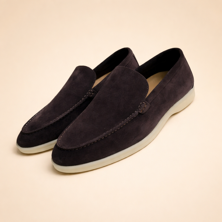 Mens dress loafers: sophisticated slip-on penny style, offering elegance & comfort for office wear.