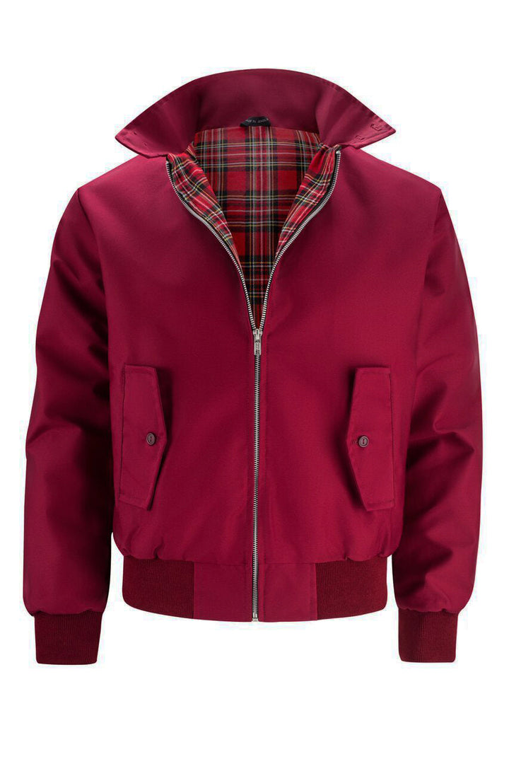 Model posing in a versatile Men's Classic Harrington Jacket, ideal for various occasions.