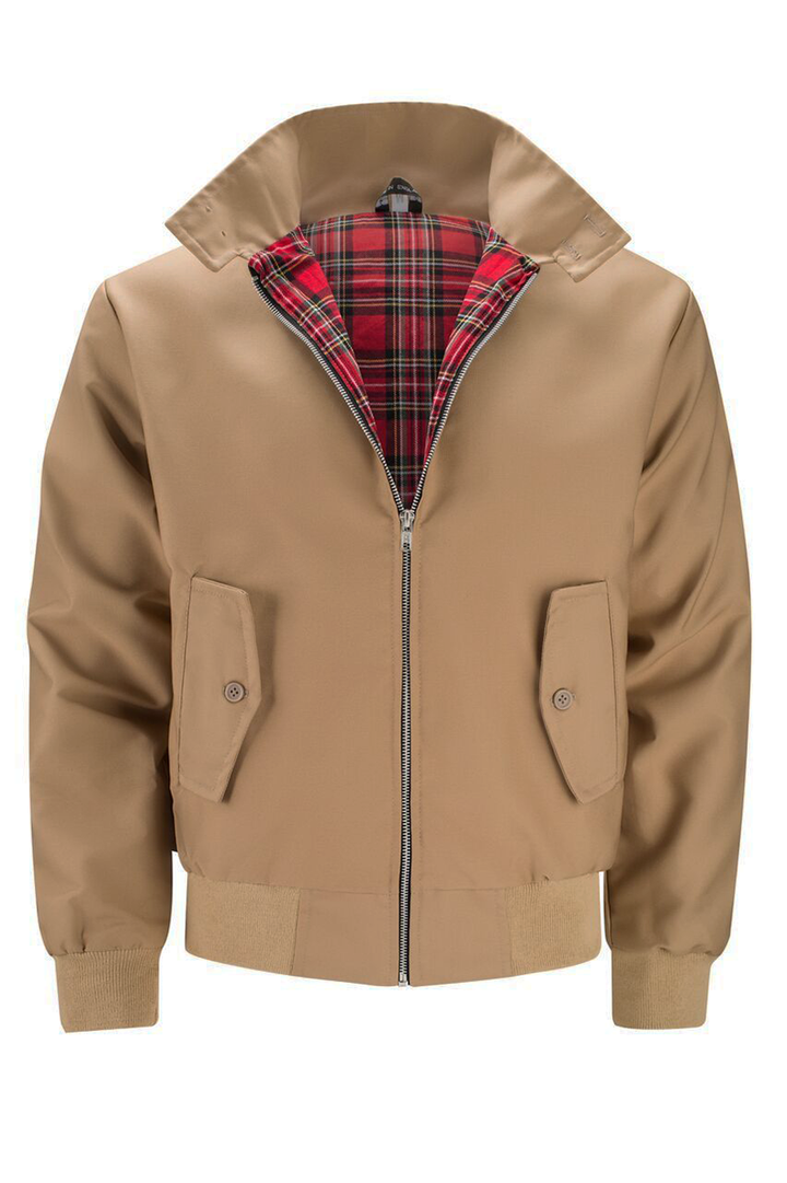 Men's Classic Harrington Jacket, a staple outerwear piece suitable for spring and fall fashion.