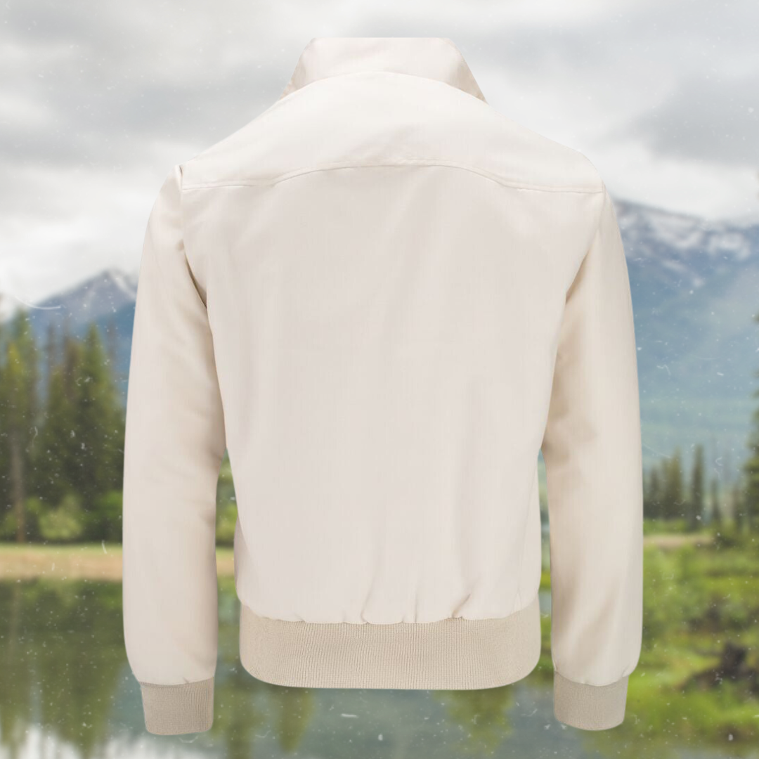 Elegant Men's Harrington Jacket in a classic shade, perfect for timeless smart casual ensembles.