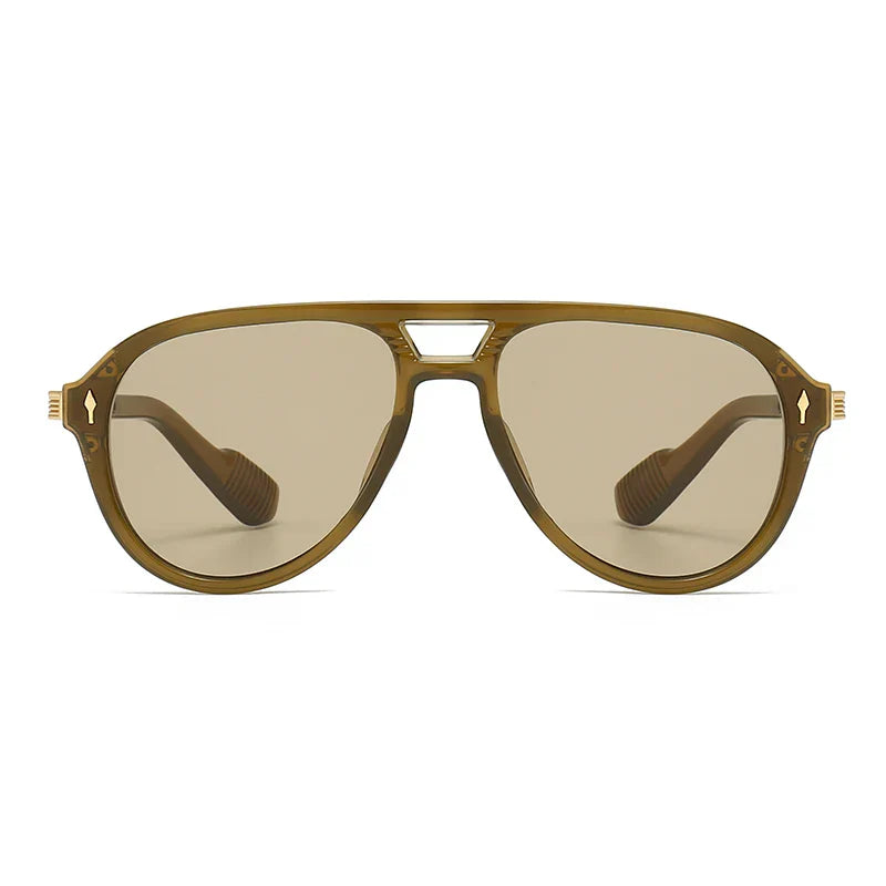 Stylish oversized aviator sunglasses for a retro fashion look.