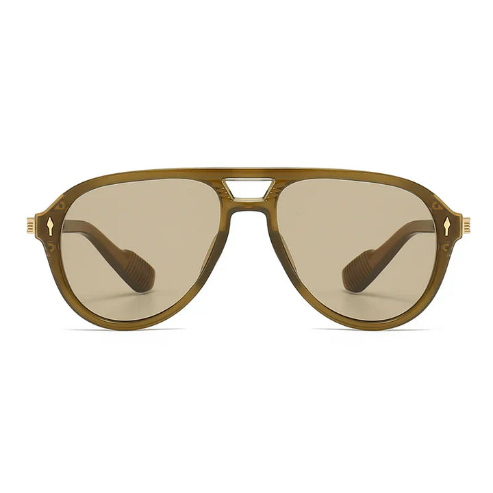 Stylish oversized aviator sunglasses for a retro fashion look.