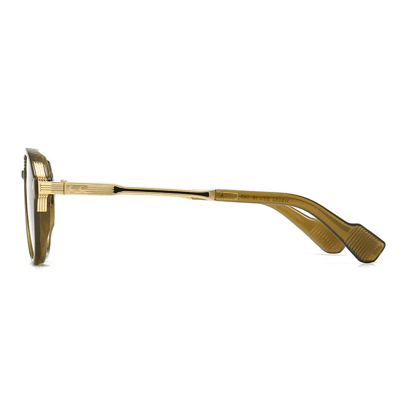 Oversized retro aviator sunglasses, offering a chic unisex fashion statement.
