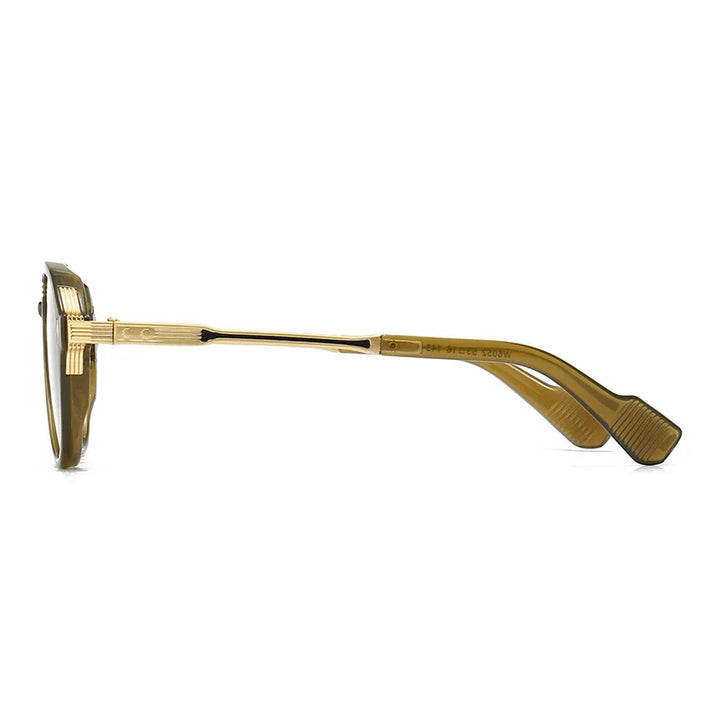 Oversized retro aviator sunglasses, offering a chic unisex fashion statement.