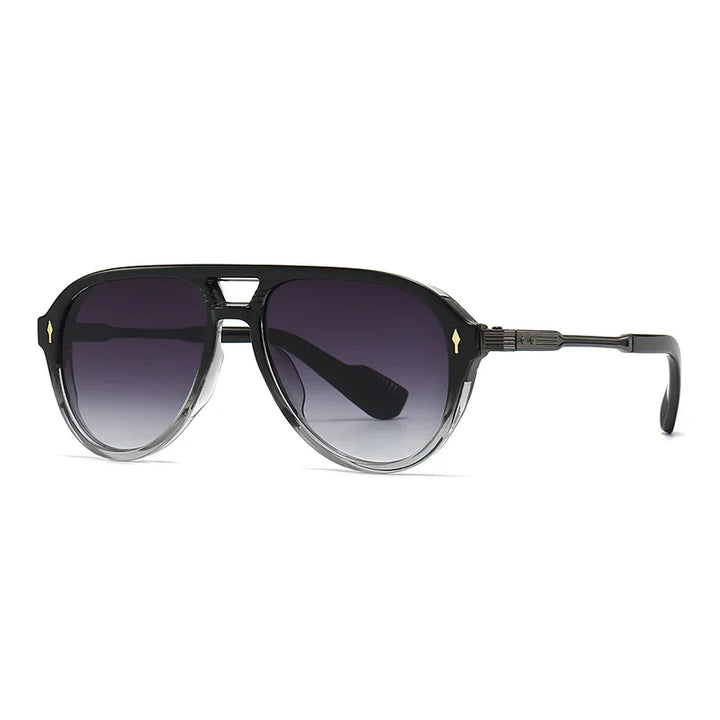 Stylish eyewear: retro aviator sunglasses with dark tinted lenses.