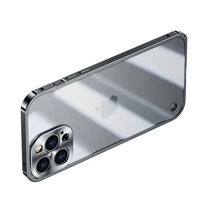 Transparent MagSafe protective cover for iPhone 15, showing off device color with enhanced safety.