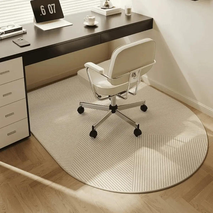 Heavy-duty clear mat for home office & workstation, protects carpets & hard floors from rolling chairs.