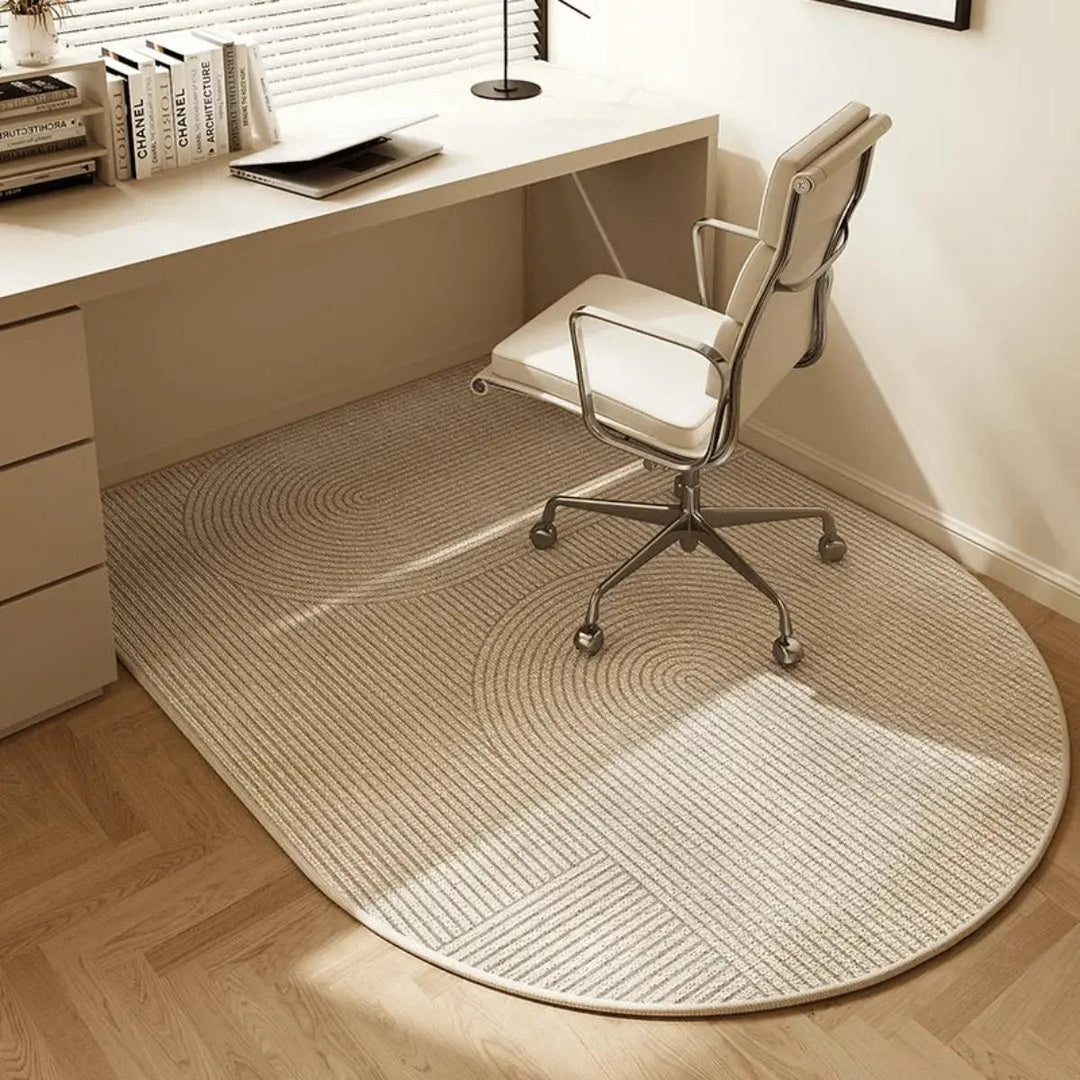 Transparent desk mat for smooth rolling office chairs, offers floor protection on hard surfaces. Anti-slip.