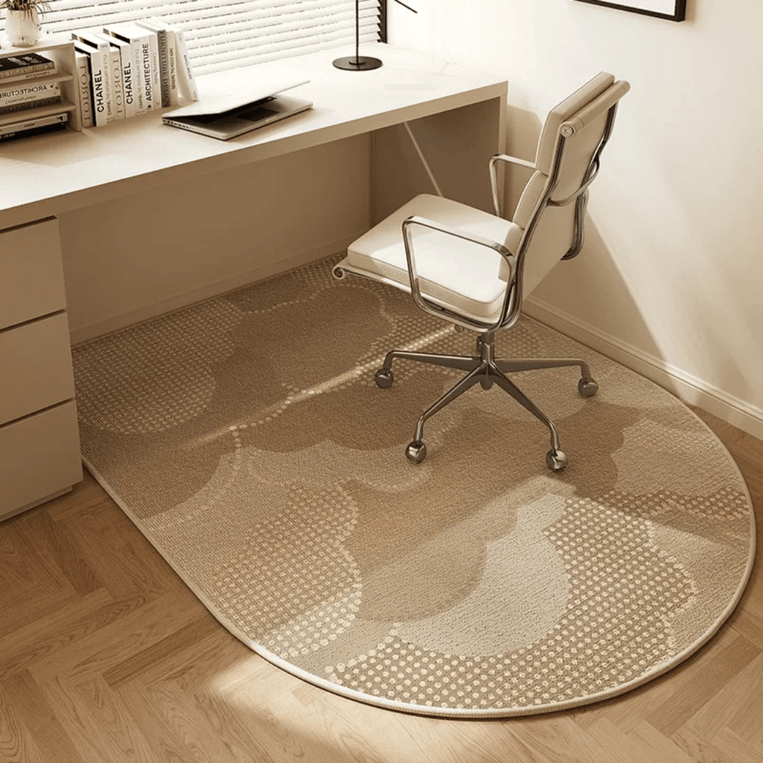 Durable clear floor protector for rolling chairs. Ideal for hard floors & low-pile carpets. Home office essential.