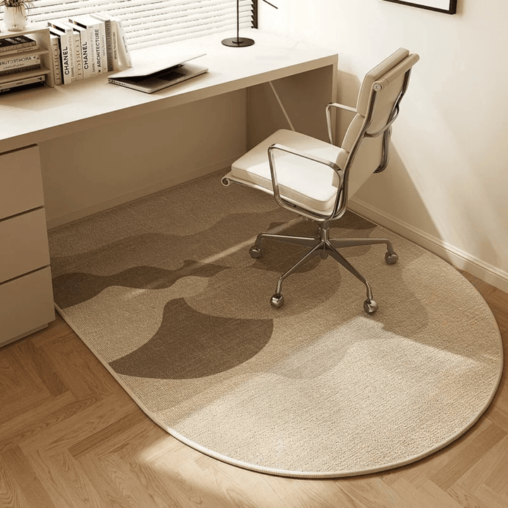 Clear office chair mat for smooth rolling. Protects hard floors & carpets in home office. Anti-slip & durable.