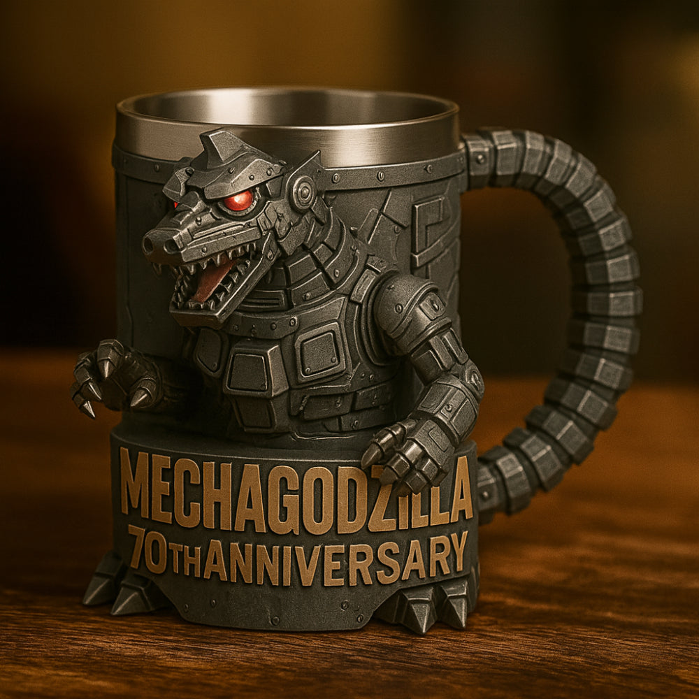 Monster-shaped ceramic mug, a fun 3D sculpted novelty, excellent for collectors & unique kitchen decor.