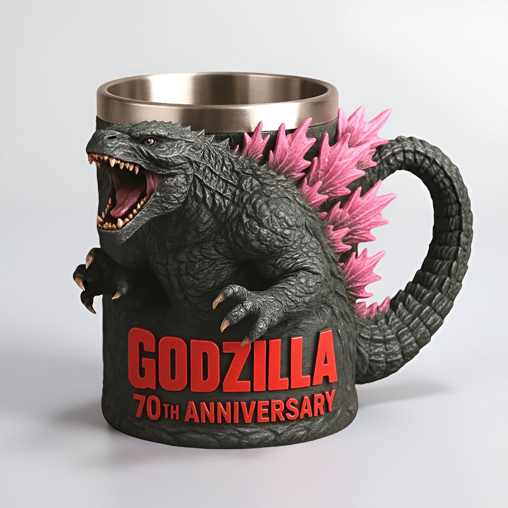 Detailed 3D sculpted monster ceramic mug, perfect novelty kitchenware & fun coffee drinkware.