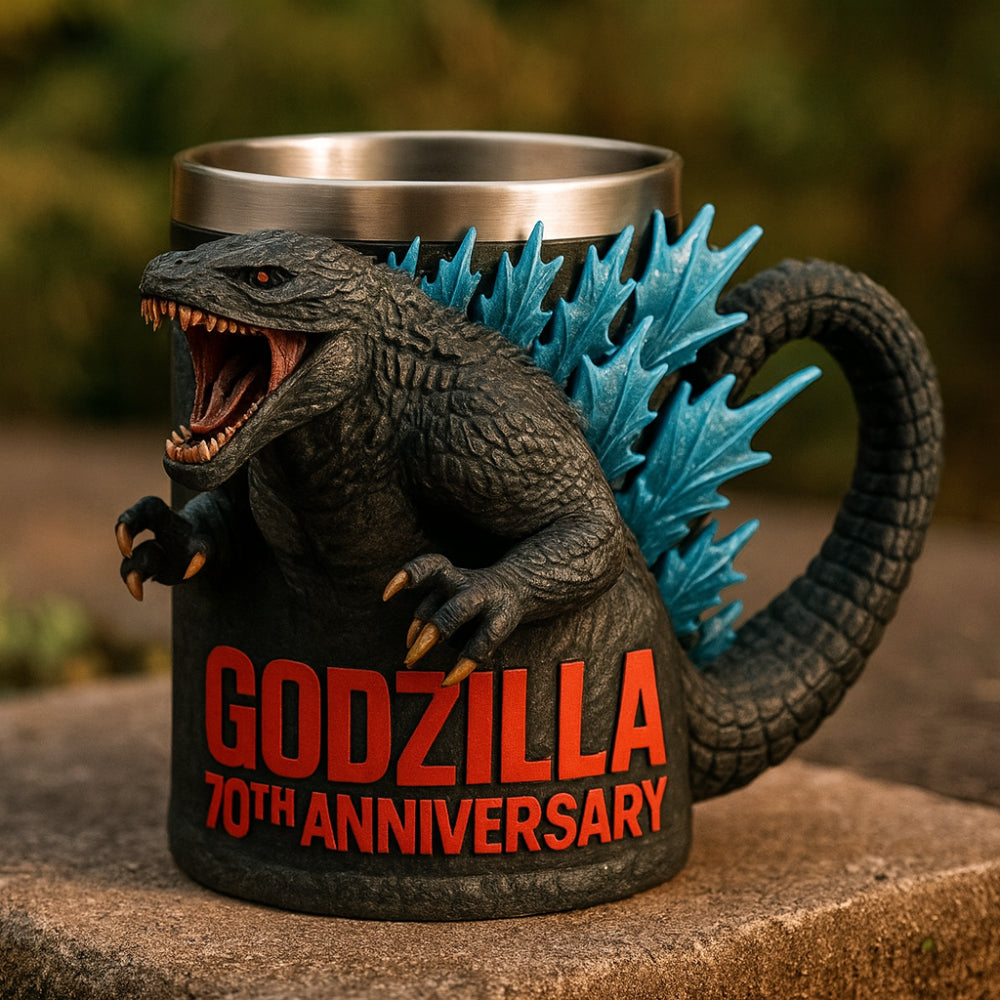 Unique monster-themed ceramic coffee mug, a distinctive 3D sculpted novelty gift for any occasion.