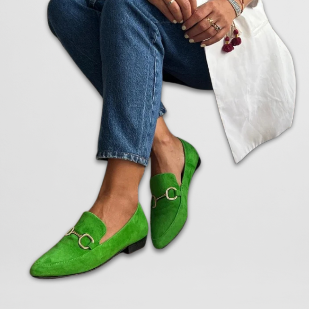 Vibrant bohemian women's moccasins, ideal comfortable slip-on flats for spring & summer casual footwear.
