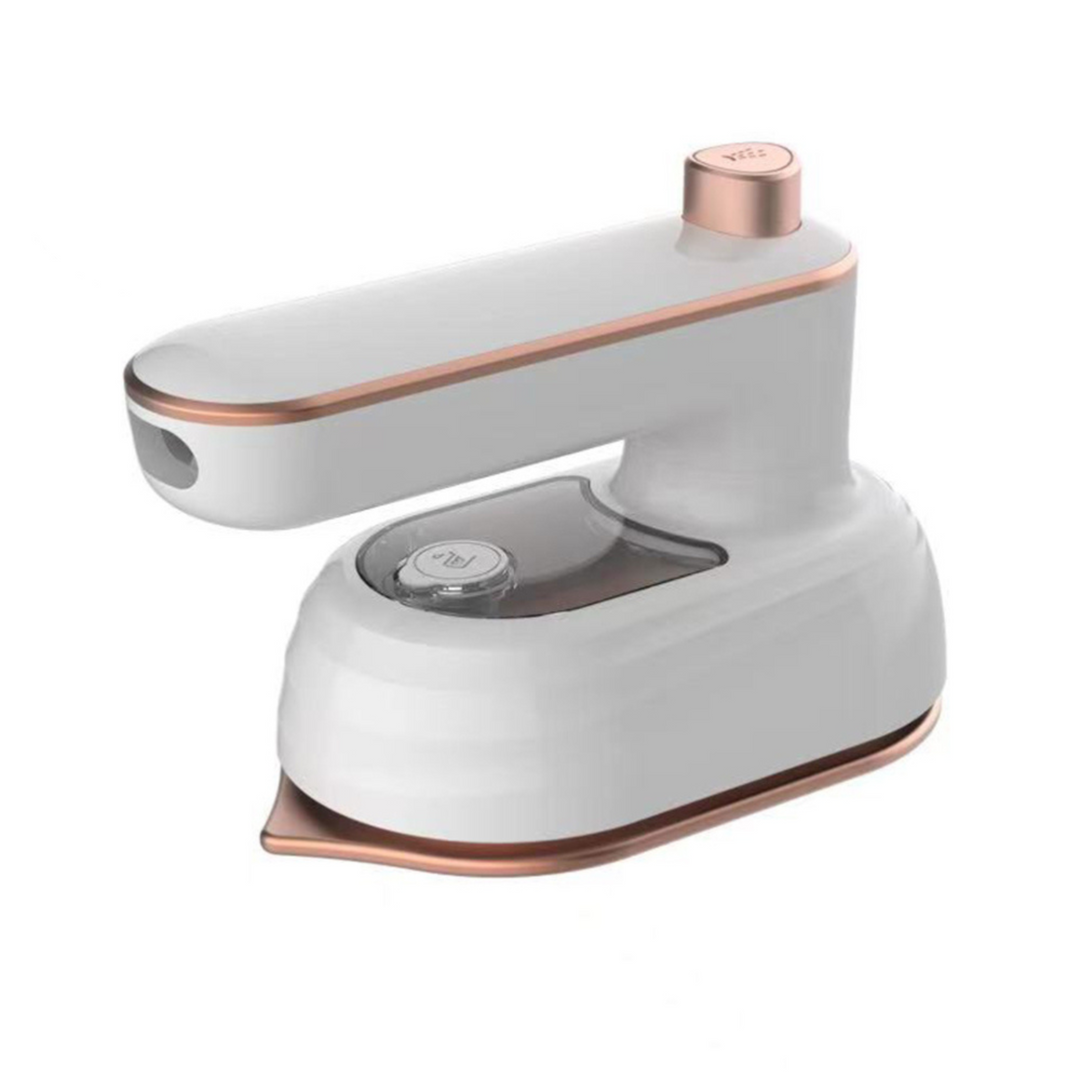Compact handheld steam iron in blue, with a sleek design, ergonomic handle, and powerful steam for wrinkle-free clothes.