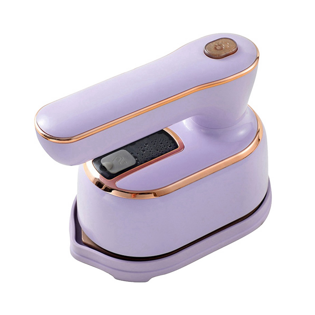 Compact handheld steam iron in blue, with a sleek design, ergonomic handle, and powerful steam for wrinkle-free clothes.