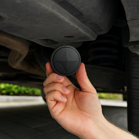 Discreet, compact magnetic GPS tracker for hidden vehicle tracking & security. Long battery life.
