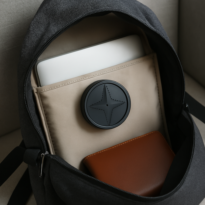 Real-time vehicle GPS tracker with strong magnetic mount for anti-theft car security & asset monitoring.