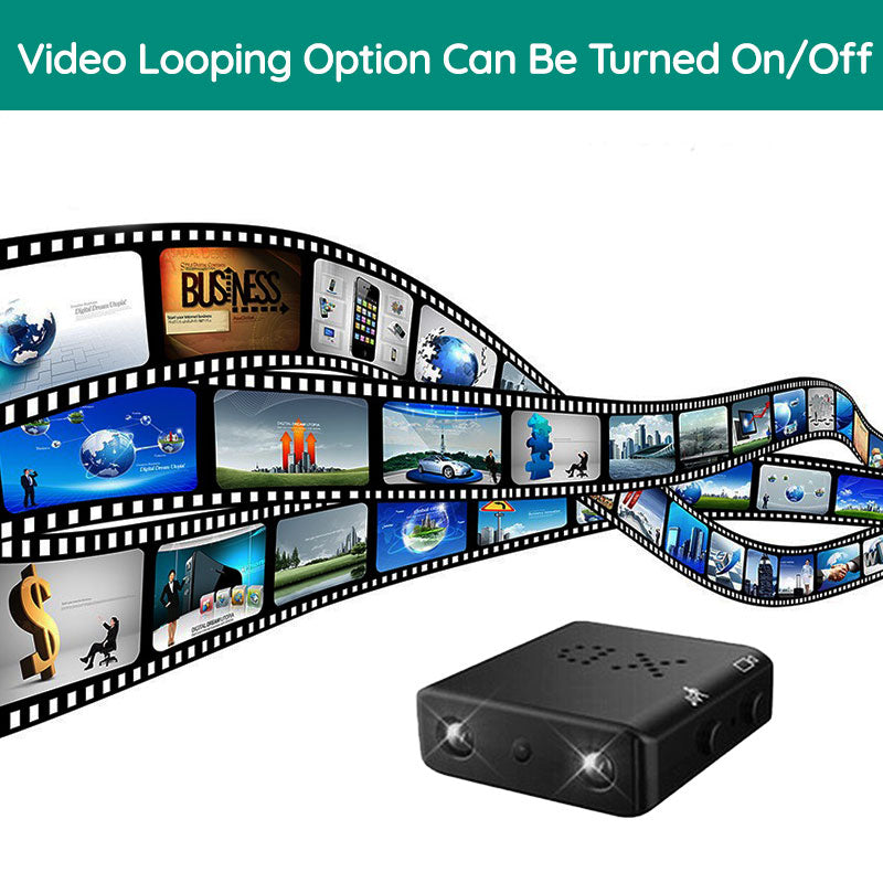 "Compact Micro HD spy camera with night vision, black, features 1080P video, discreet design, ideal for home or office securi