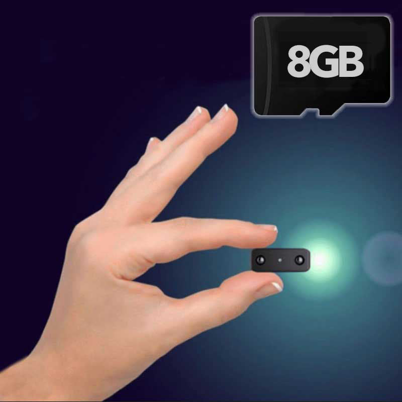 "Compact Micro HD spy camera with night vision, black, features 1080P video, discreet design, ideal for home or office securi