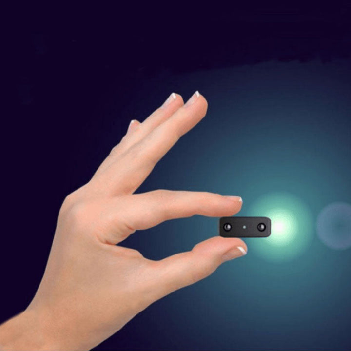 "Compact Micro HD spy camera with night vision, black, features 1080P video, discreet design, ideal for home or office securi