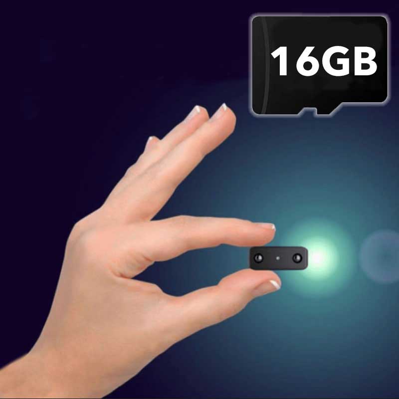 "Compact Micro HD spy camera with night vision, black, features 1080P video, discreet design, ideal for home or office securi