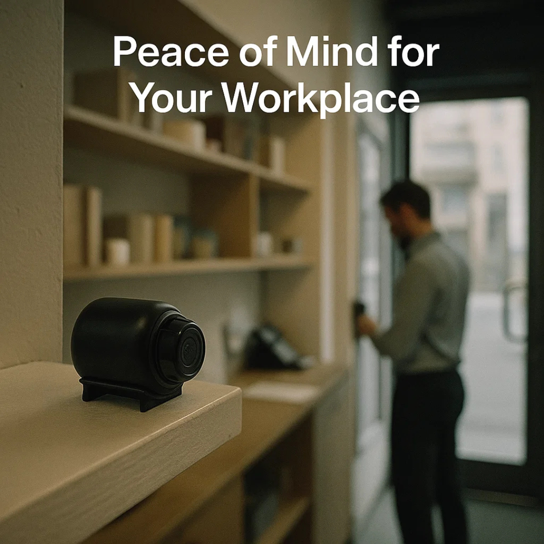 "Compact mini spy camera with WiFi, night vision; 1080P HD video, audio features for discreet surveillance."