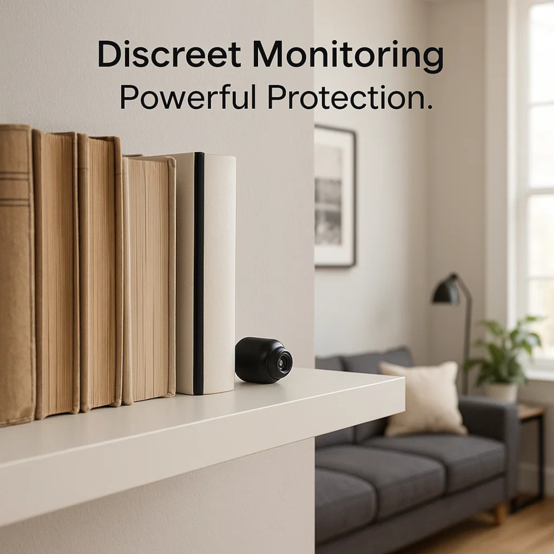 "Compact mini spy camera with WiFi, night vision; 1080P HD video, audio features for discreet surveillance."