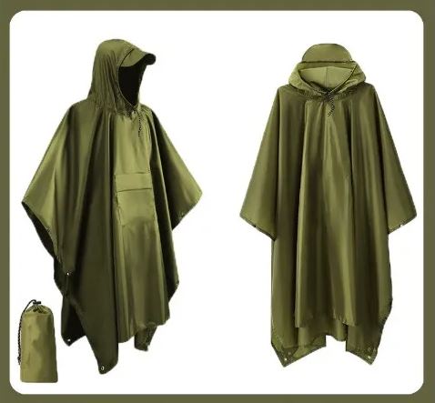 Durable unisex rain poncho, packable and lightweight waterproof outdoor gear perfect for any sudden weather change.