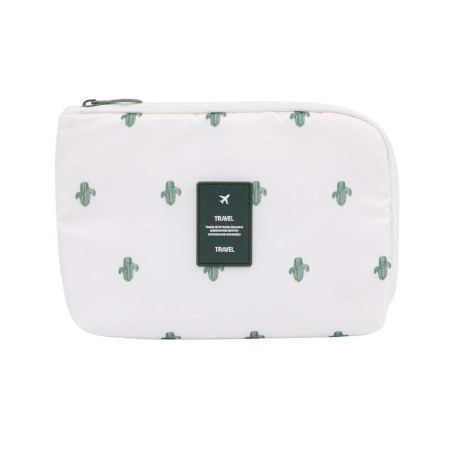 Compact waterproof electronics travel organizer for cables & gadgets.