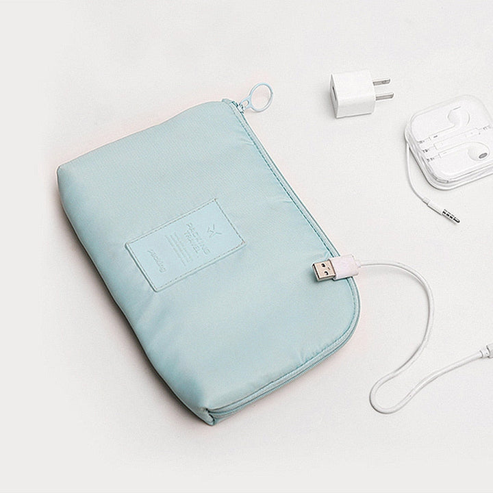 Secure waterproof gadget travel organizer, protecting your tech from spills.