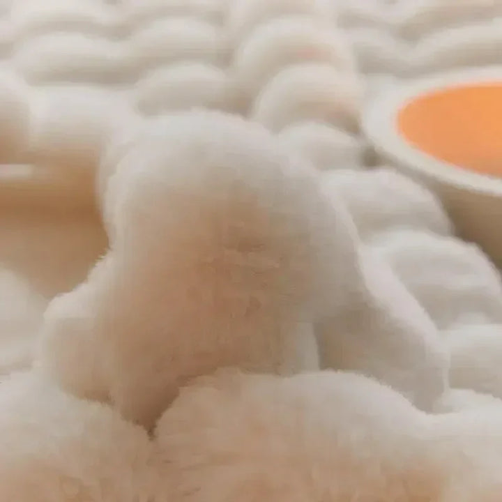 Cozy, soft, and anti-pilling faux fur throw blanket, portable for home or travel comfort.