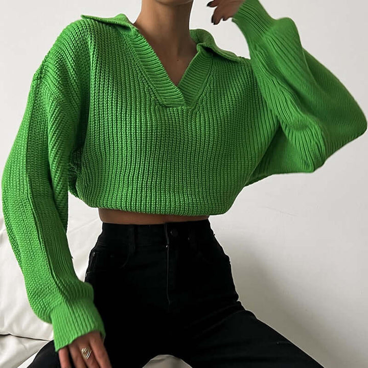 Warm & cozy women's knitted sweater. Timeless style, relaxed fit polyester for ultimate comfort any season.