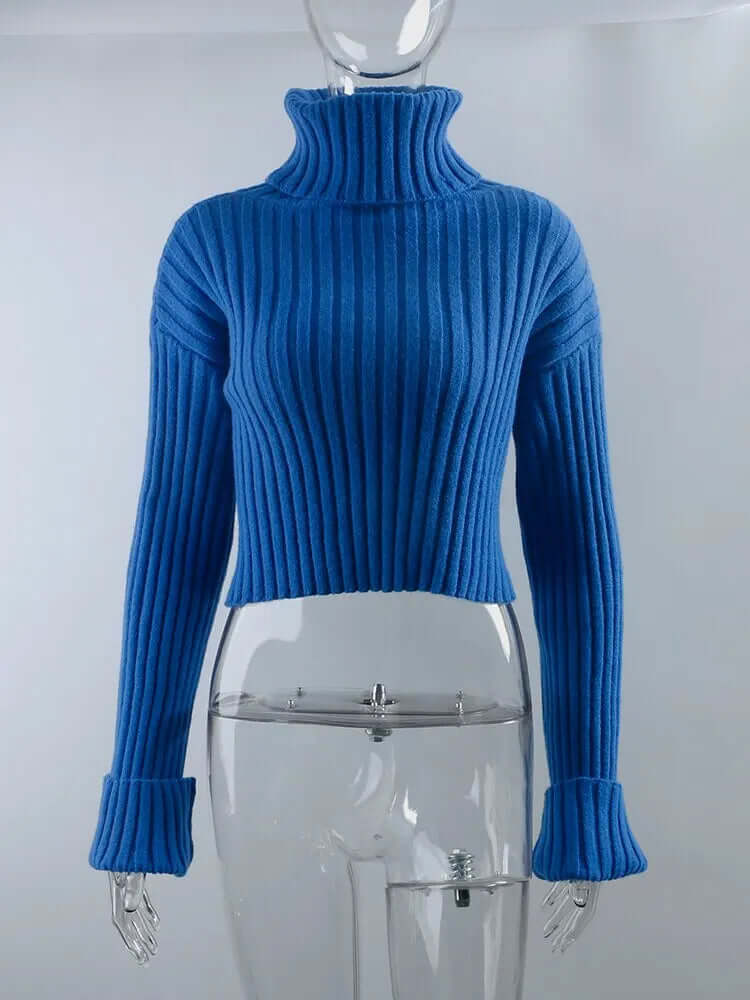 Comfortable women's winter knitted pullover sweater. Super warm long sleeve style, perfect for chilly days.