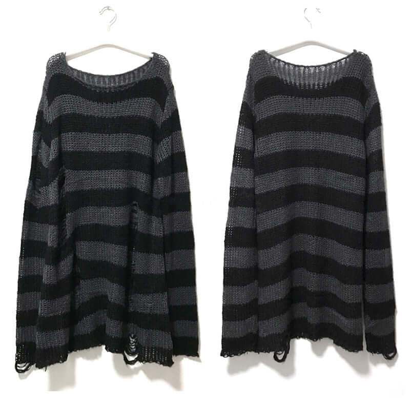 Comfortable women's vintage striped sweater. Soft knit pullover, perfect for casual autumn & fall fashion.