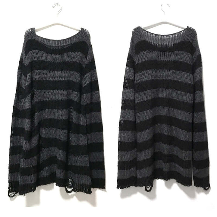 Comfortable women's vintage striped sweater. Soft knit pullover, perfect for casual autumn & fall fashion.