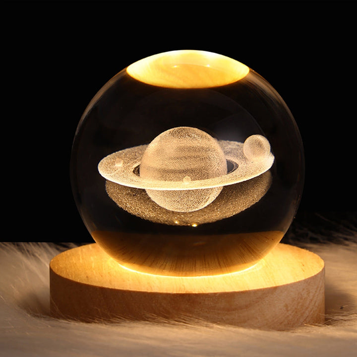 Decorative LED sphere lamp, 3D effect night light, perfect unique gift.
