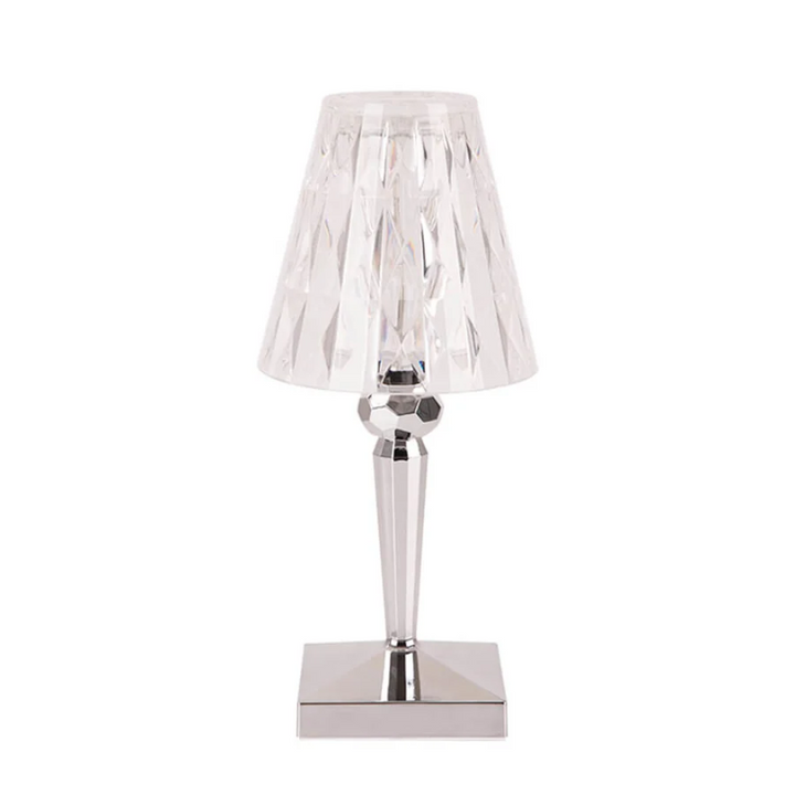 CrystalLuxe table lamp, modern crystal design accent for luxurious home decor.