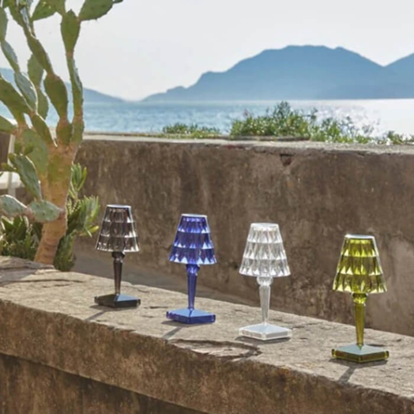 Sparkling CrystalLuxe modern lamp, a luxurious focal point for contemporary home decor.