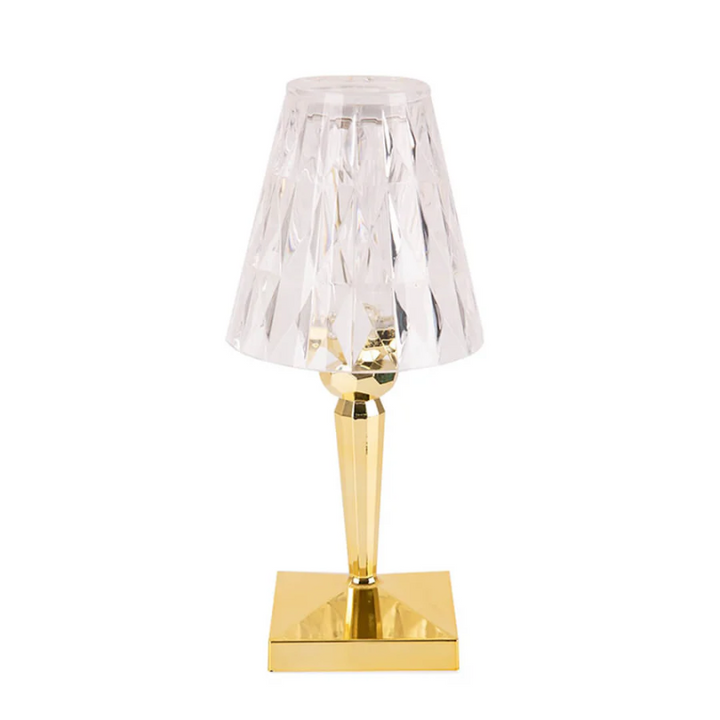 Elegant CrystalLuxe accent lamp, sparkling modern lighting for sophisticated living rooms.